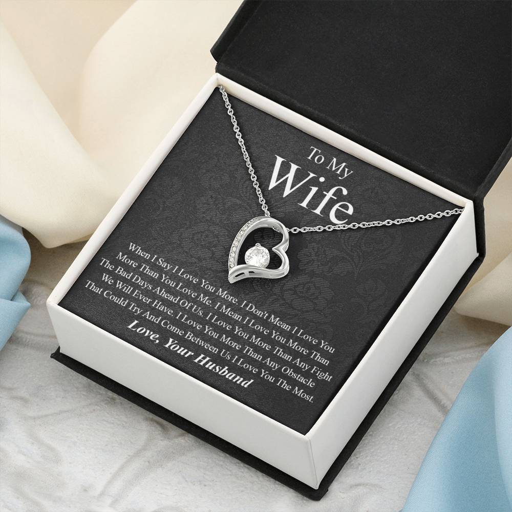To My Wife I Love You The Most Forever Love Necklace