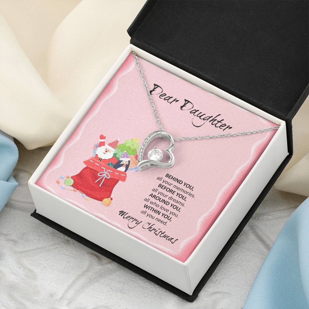 Heart Gift For Step Daughter Bonus Daughter Gift From Stepdad To Bonus Daughter Necklace Stepdaughter Birthday Adopted Child Christmas Forever Love Necklace