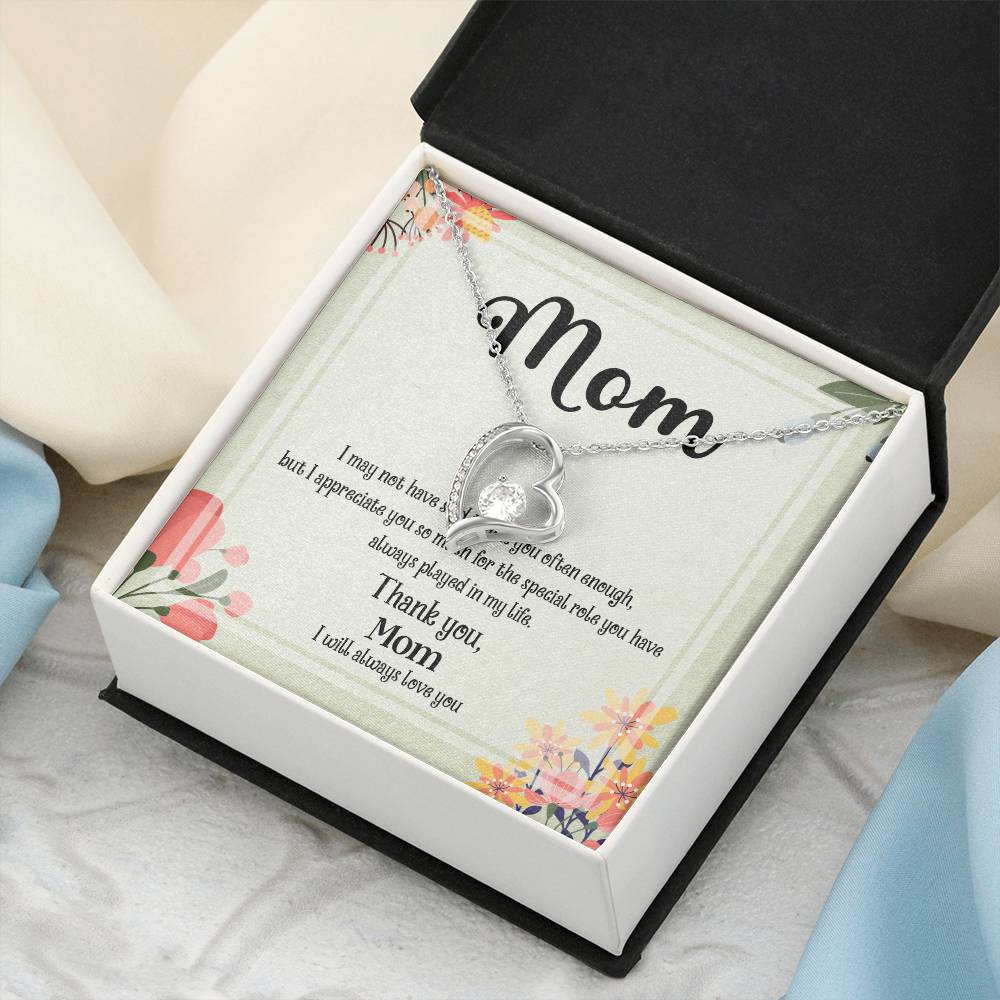 Mom I May Not Have Said Thank You Often Enough D1038 Forever Love Necklace