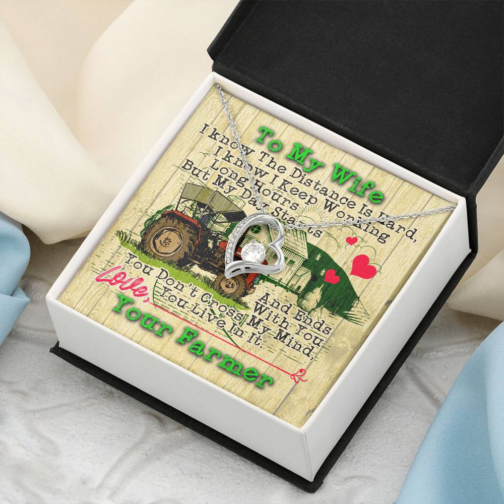 I Love My Farmer Farmer&#39;s Daughter Farmer&#39;s Wife Farmer&#39;s Wife Beauty Necklace Sweetest Hearts 1 Forever Love Necklace