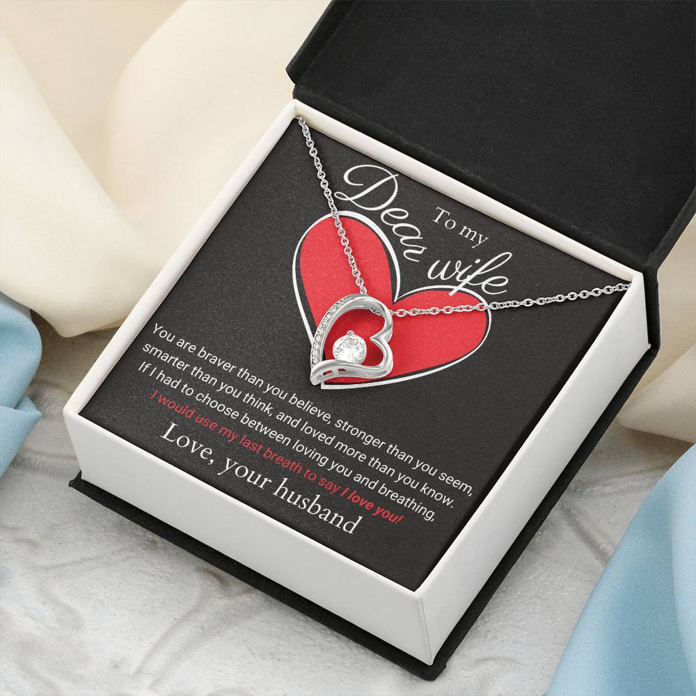 Dear Wife Loved More Than You Know Premium Necklace 1 Forever Love Necklace