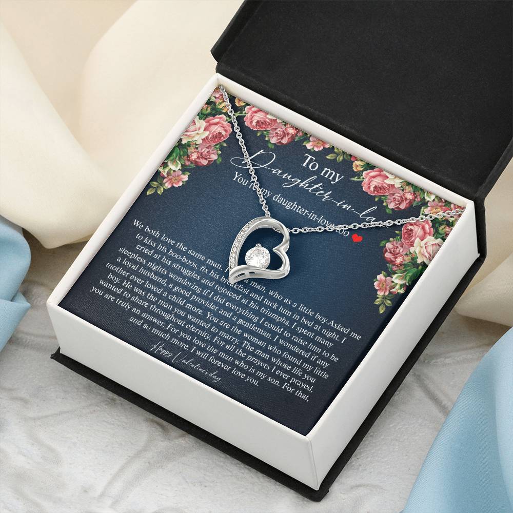 To My Daughter-In-Law Gift For Daughter-In-Law Daughter-In-Law Necklace To My Future Daughter-In-Law From Mother In Law Gift For Daughter-In-Law Forever Love Necklace