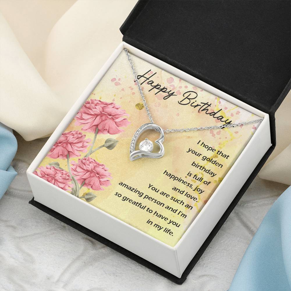 Happy Birthday Birthday Gift Necklace Happy Birthday Birthday Gift Gift For Her Best Friend Gift Birthday Gift For Wife Forever Love Necklace