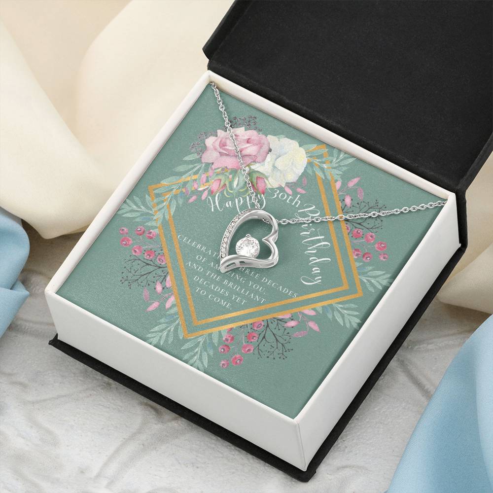 Mom To Daughter Necklace Meaningful Necklace For Daughter - 30Th Birthday Gifts For Women - 30 Years Old - 30Th Birthday Gift Necklace Forever Love Necklace