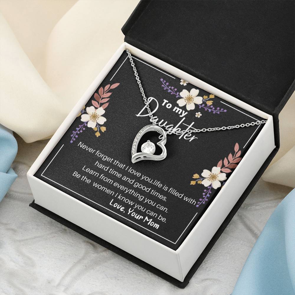 Daughter Gift Necklace Daughter Birthday Gift Gift For Daughter Daughter Jewelry To My Badass Daughter Mother&#39;s Day Forever Love Necklace