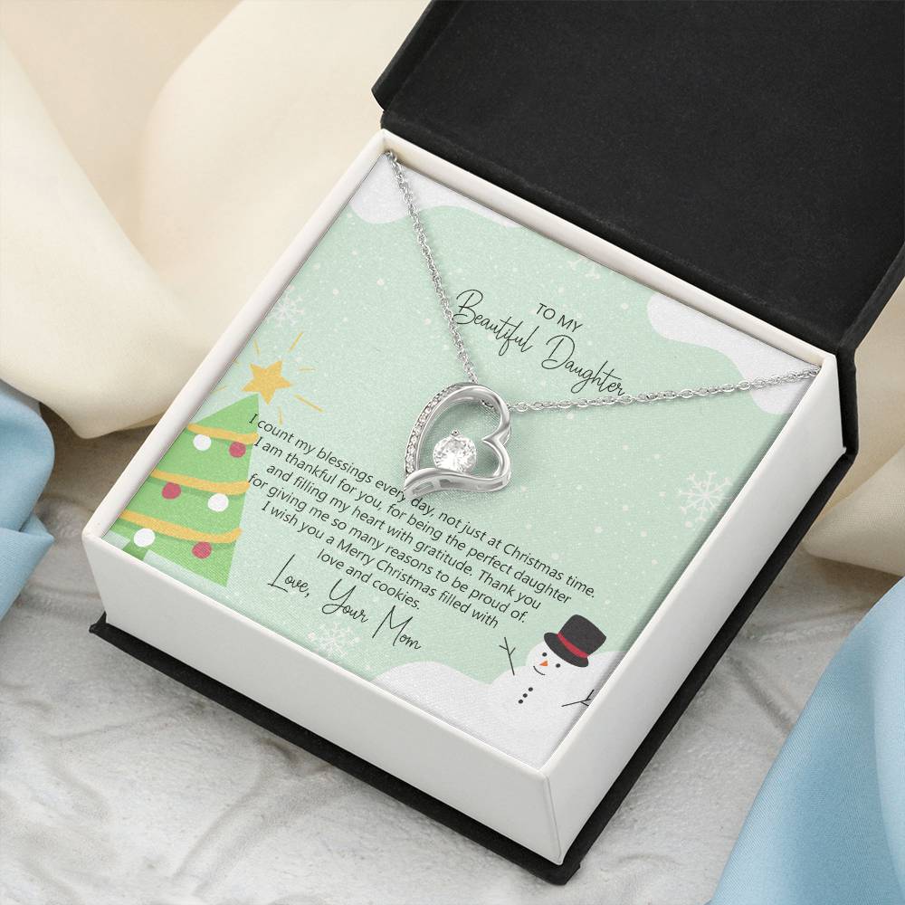 Daughters Gift From Mom Special Christmas Message Card Custom Gift From Mom Ss120 1 Forever Love Necklace