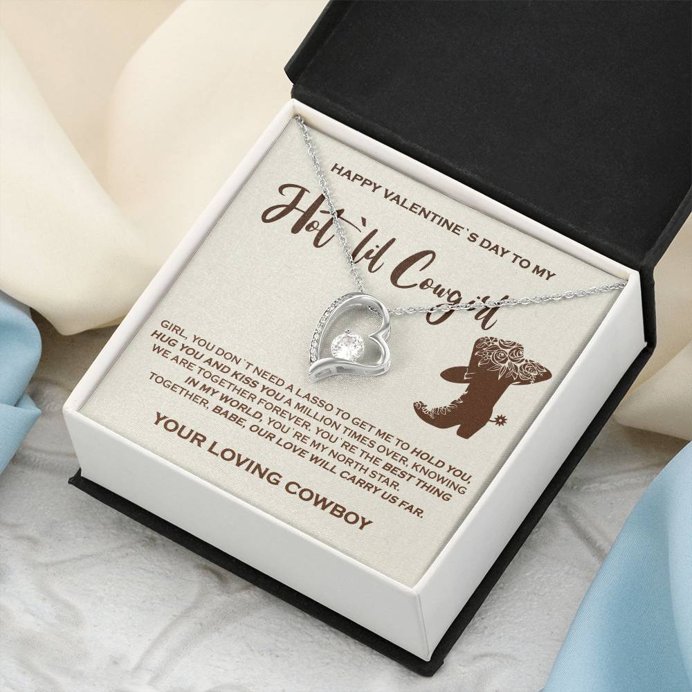 To My Hot `lil Cowgirl Exquisite Necklace For Your Valentine Forever Love Necklace