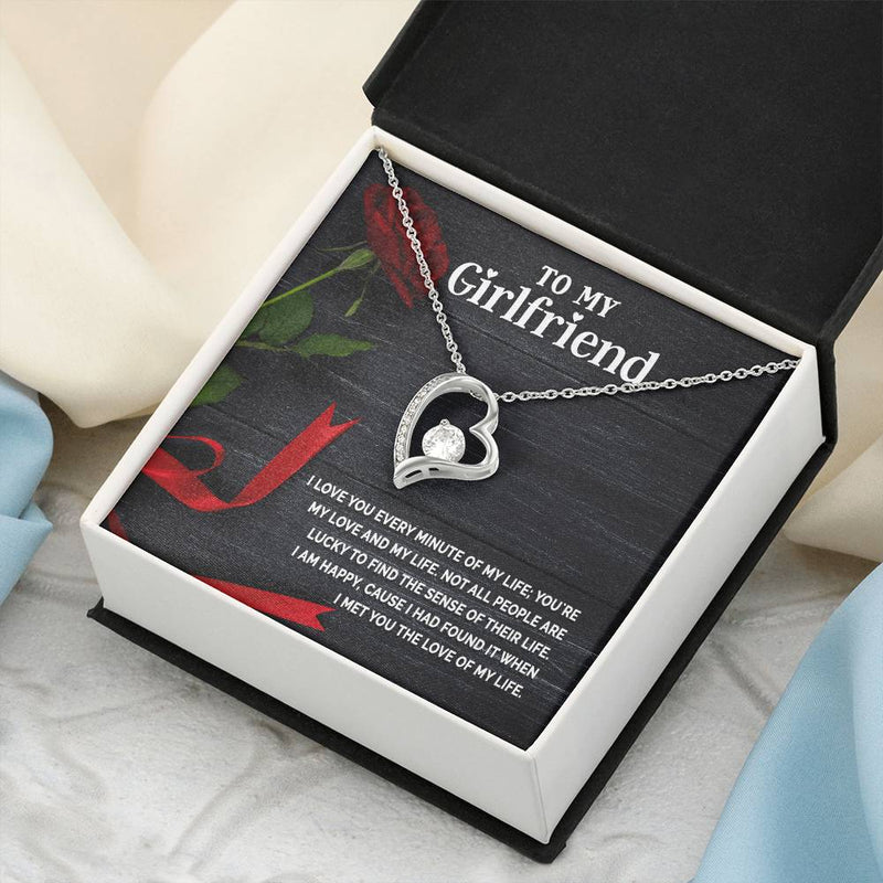 To My Girlfriend Necklace For Girlfriend Girlfriend Jewelry Anniversary Gift For Girlfriend Girlfriend Gift. Forever Love Necklace