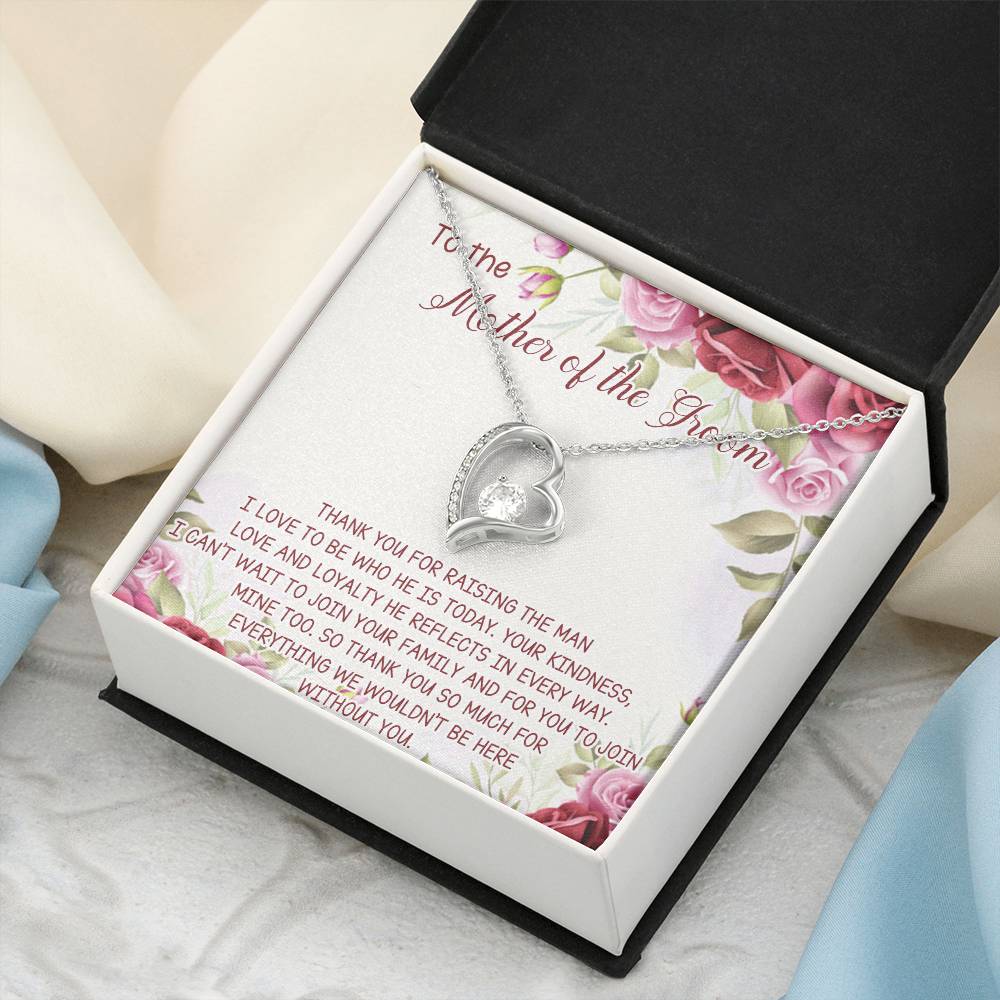 Mother Of The Groom Necklace Mother Of The Groom Jewelry Box Mother In Law Wedding Gift Mother In Law Forever Love Necklace Wedding Gifts Forever Love Necklace