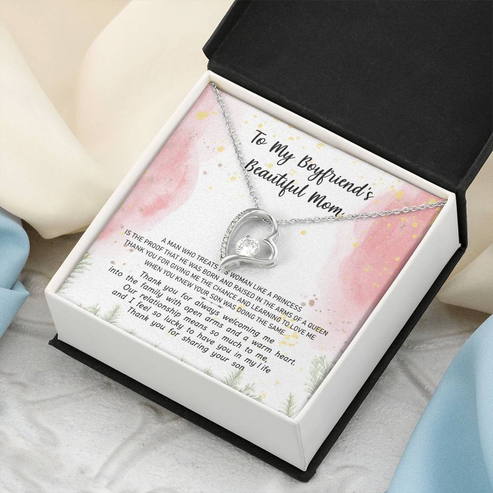 Almost Gone Gift For Boyfriend&#39;s Mom The Arms Of A Queen 2 Heart 1 Forever Love Necklace