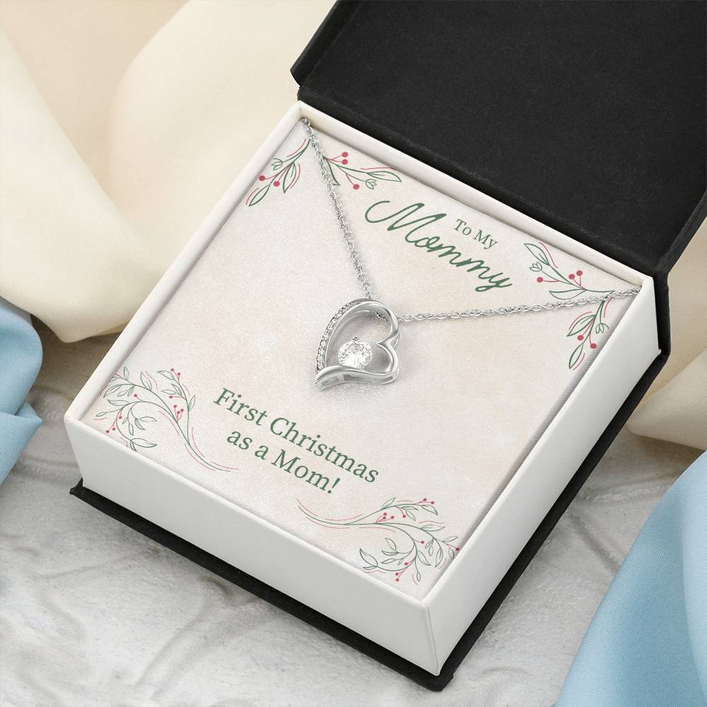 To My Mommy - First Christmas As A Mom - Forever Love Necklace Forever Love Necklace