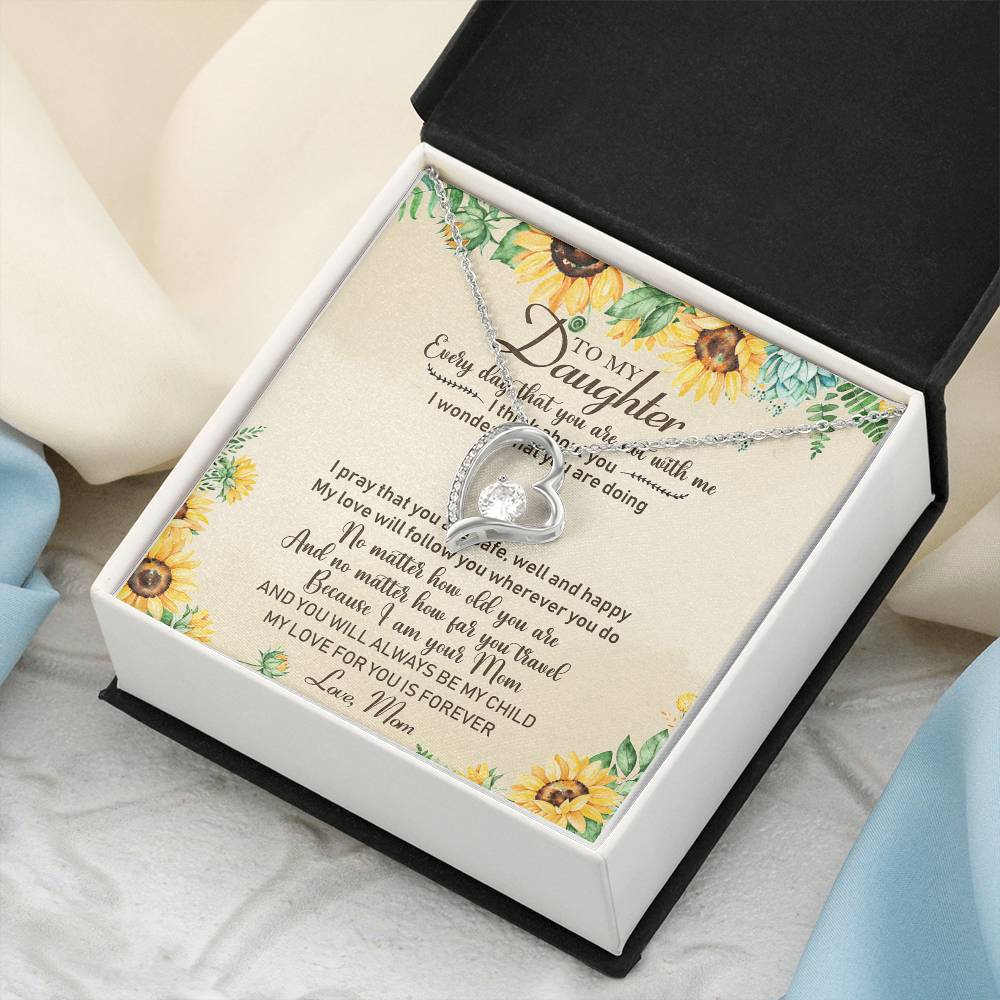 To My Daughter Necklace Gift Daughter Birthday Gift From Mom Christmas Gift Gift For Daughter From Mom Anniversary Lovingly Mom Grown Up Daughter Forever Love Necklace