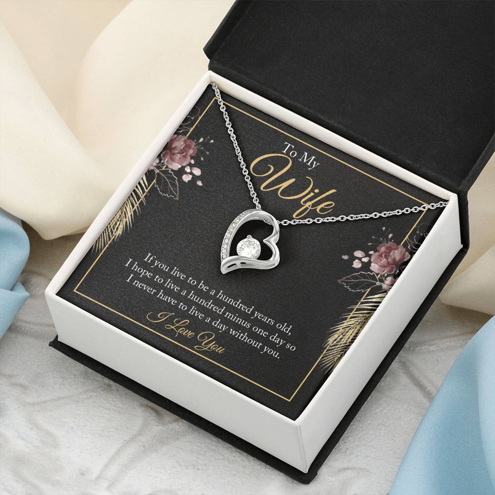 To My Wife - I Love You - Forever Love Necklace Forever Love Necklace