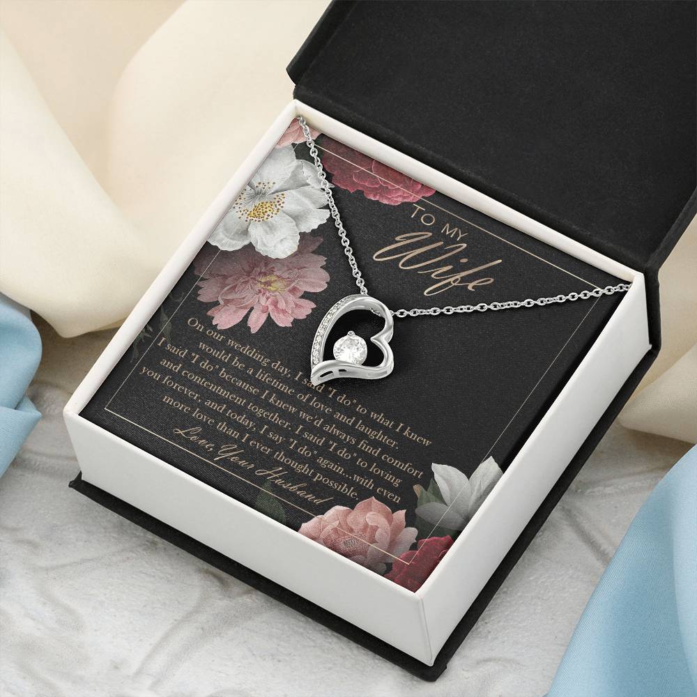 To My Wife Necklace Last Minute Birthday Gift Deep Love Messages For Wife Romantic Wife Gift Husband To Wife Necklace For My Wife Forever Love Necklace