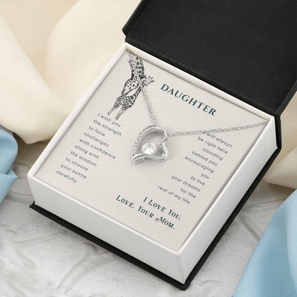 Daughter A Love Message From Mom Necklace Mother &amp; Daughter Mom Gifts From Daughter Gift For Mom From Daughter Mother Forever Love Necklace