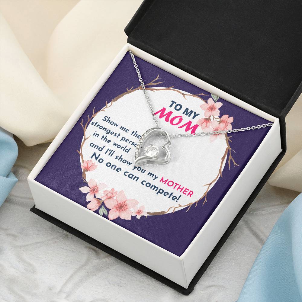 To My Mom Forever Love Necklace Mother Necklace Gift For Mother Xmas Christmas Customize Gift To My Mom 5 Forever Love Necklace