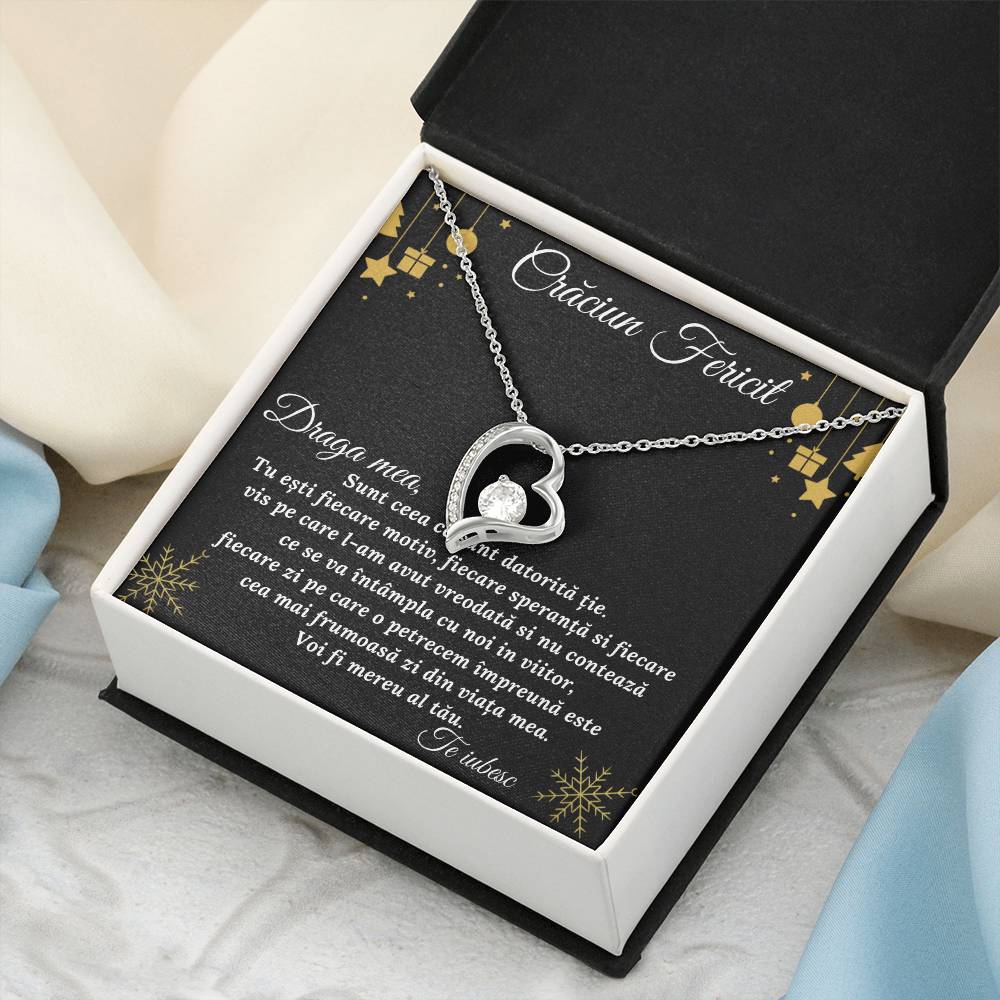 Crăciun Fericit Draga Meacadou Pentru Iubită Sau Soție 1 Forever Love Necklace