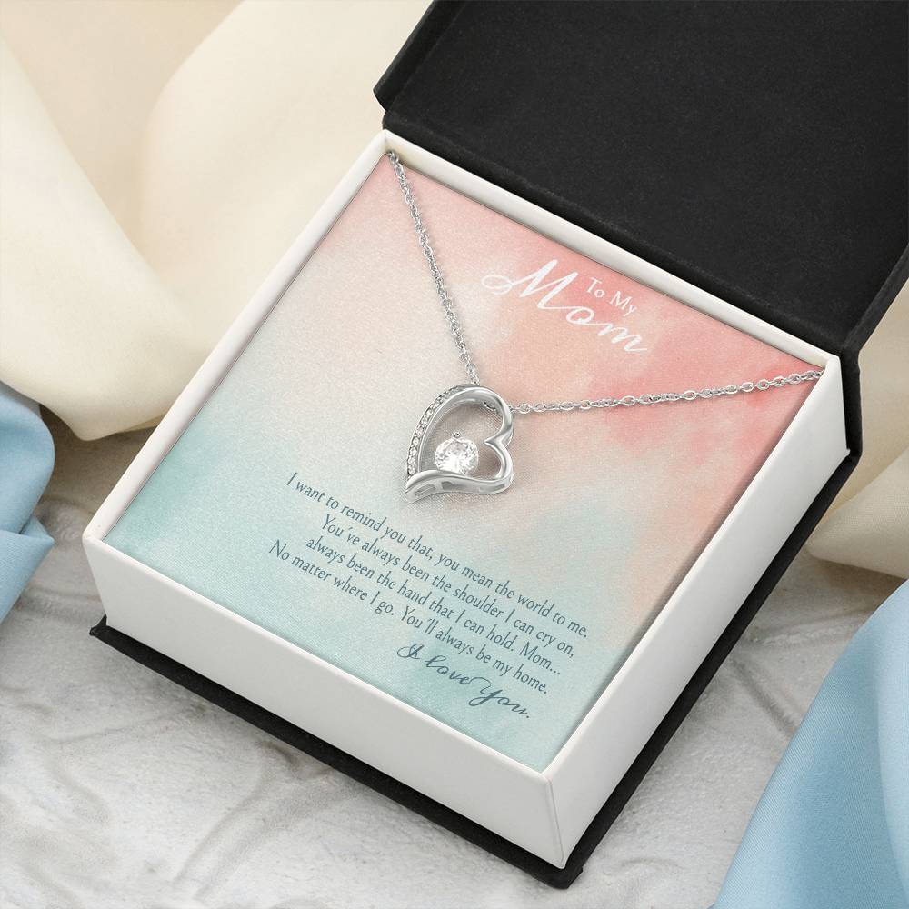 A Gift For A Mom Forever Love Necklace - You Mean The World To Me Forever Love Necklace