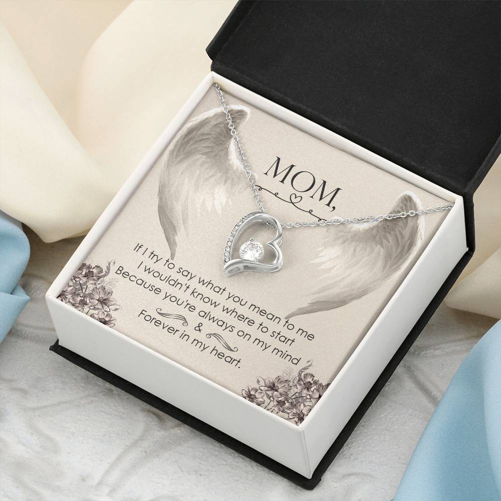 Mom Forever In My Heart Forever Love Necklace