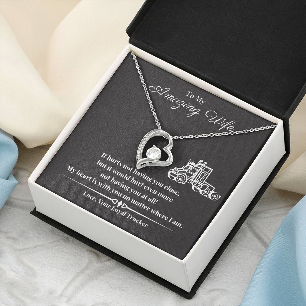 To My Wife My Heart Is With You Necklace 1 Forever Love Necklace