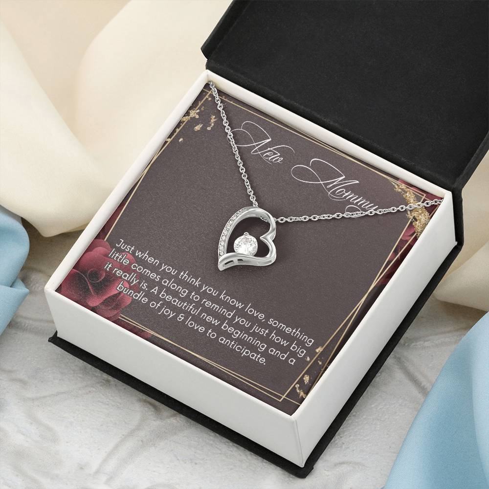 New Mommy Necklace New Mom Forever Love Necklace New Mom Necklace Customize Pregnancy Necklace Mama To Be Necklace New Mother Forever Love Necklace