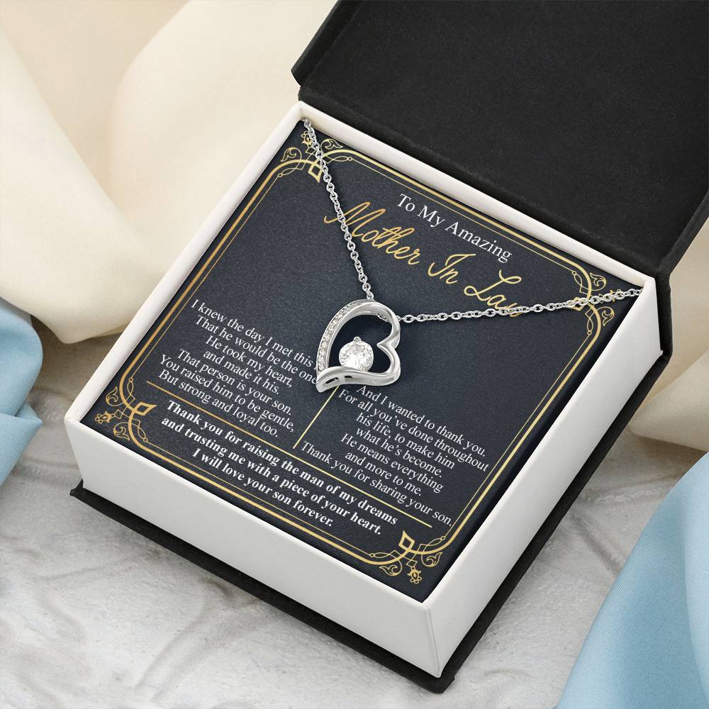 To My Amazing Mother In Law - Forever Love Necklace Forever Love Necklace