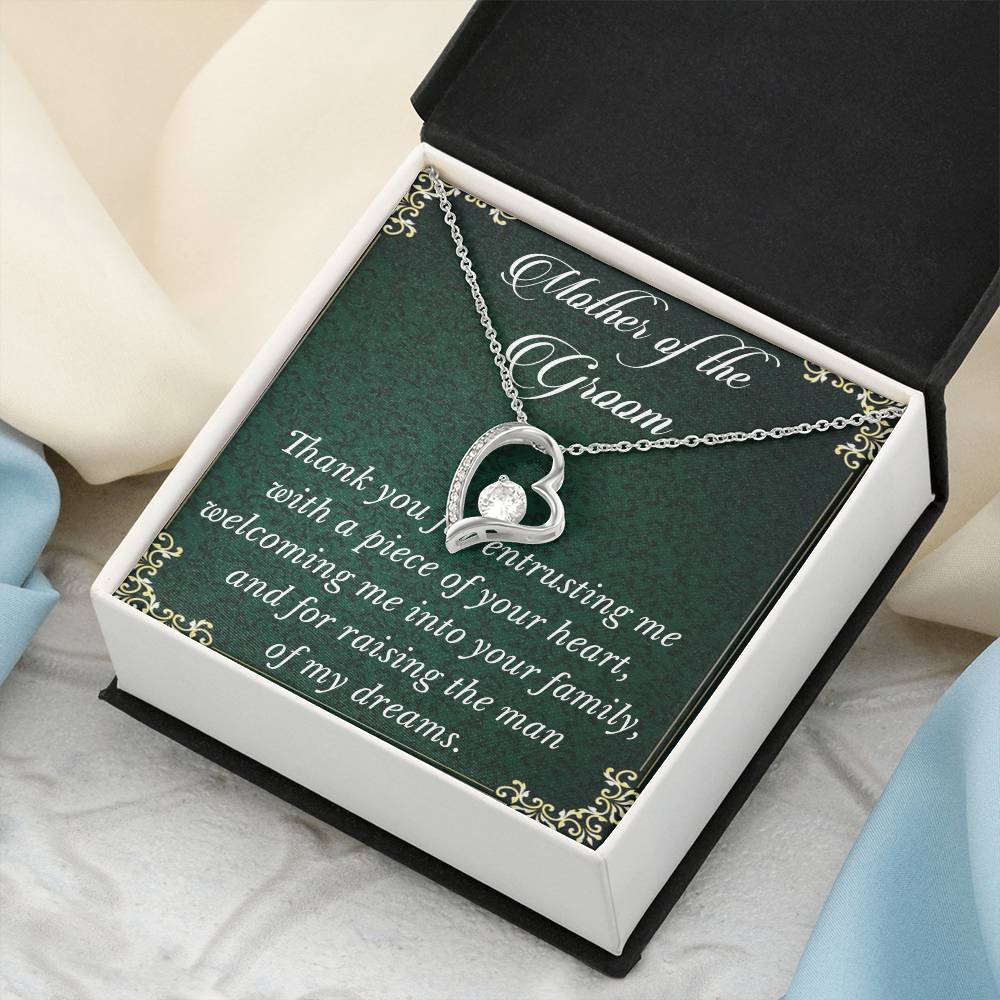 Mother Of The Groom Necklace From Bride Mother In Law Necklace Gift Groom&#39;s Mother Forever Love Necklace Mother Of The Groom Wedding Gift Forever Love Necklace