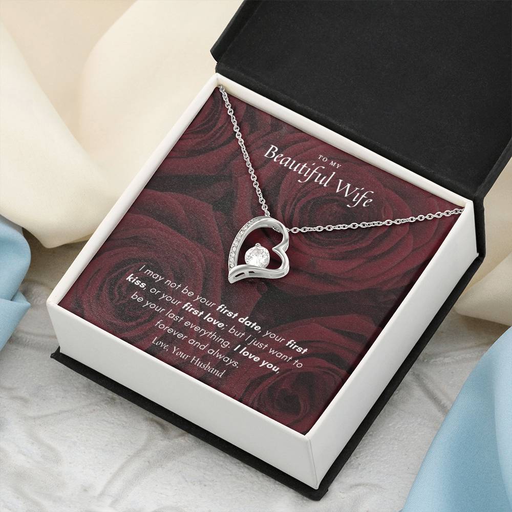 To My Beautiful Wife Best Gift For Wife Forever Love Necklace