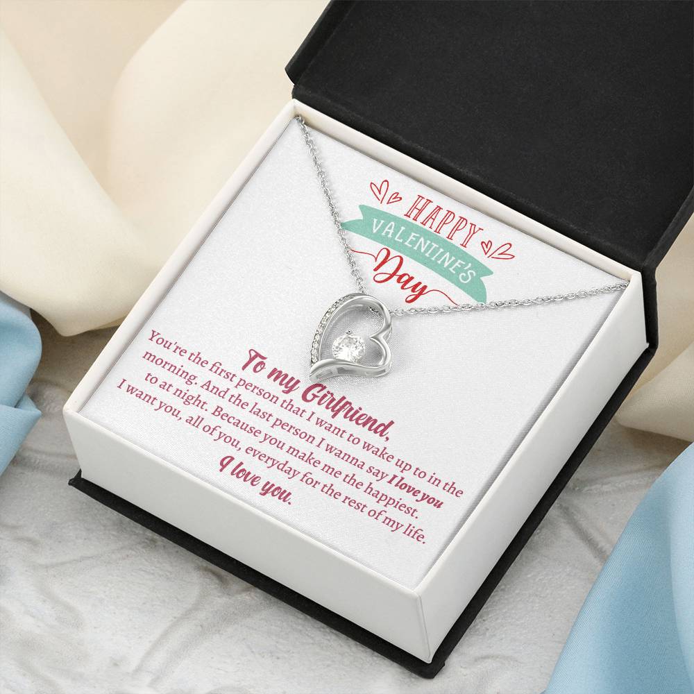 Valentine&#39;s Gift For Girlfriend You&#39;re The First Person That I Want To Wake Up To In The Morning 1 Forever Love Necklace