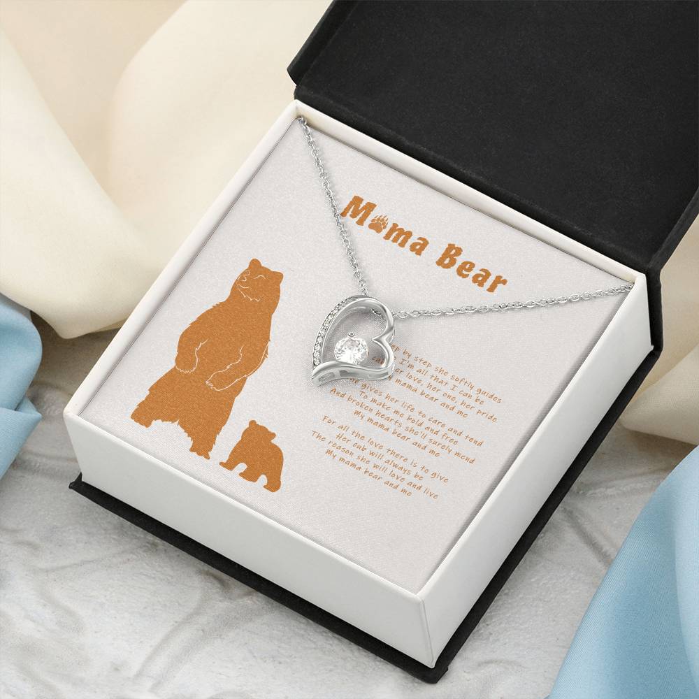 Mama Bear &amp; Me With Message Card 1 Forever Love Necklace