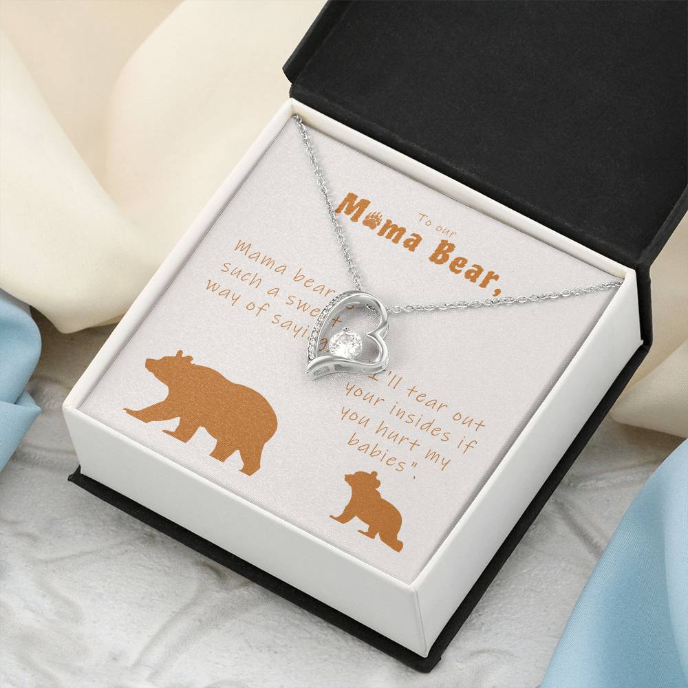 Mama Bear Forever Love Necklace With Message Card Forever Love Necklace
