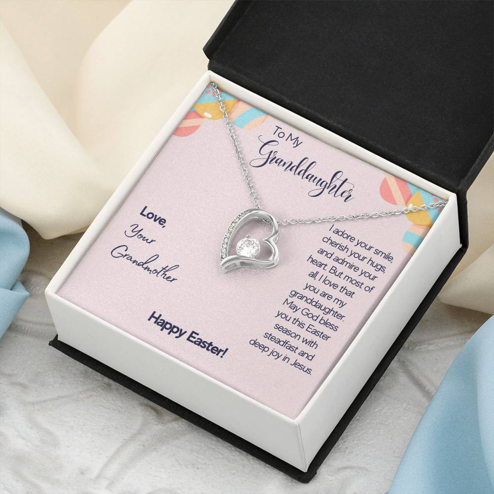 To My Granddaughter Love Your Grandmother Happy Easter Necklace 1 Forever Love Necklace