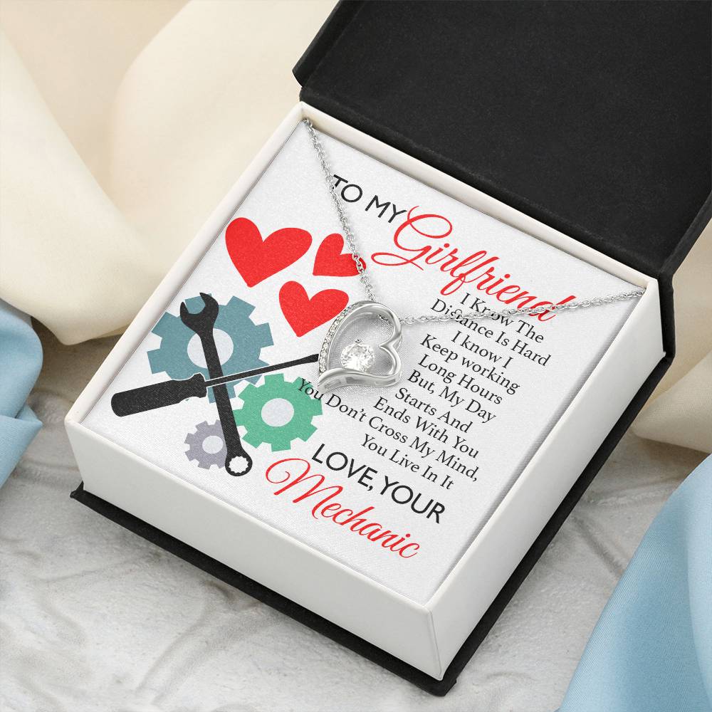 To My Girlfriend I Know The Distance Is Hard 1 Forever Love Necklace