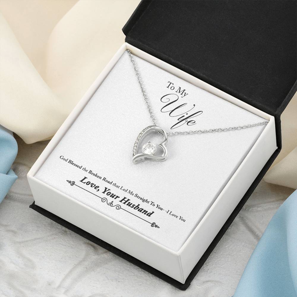 Wife Beside You Gift For Wife Wife Gift Card For Wife Wife Birthday Husband To Wife Gift Anniversary Gift For Forever Love Necklace