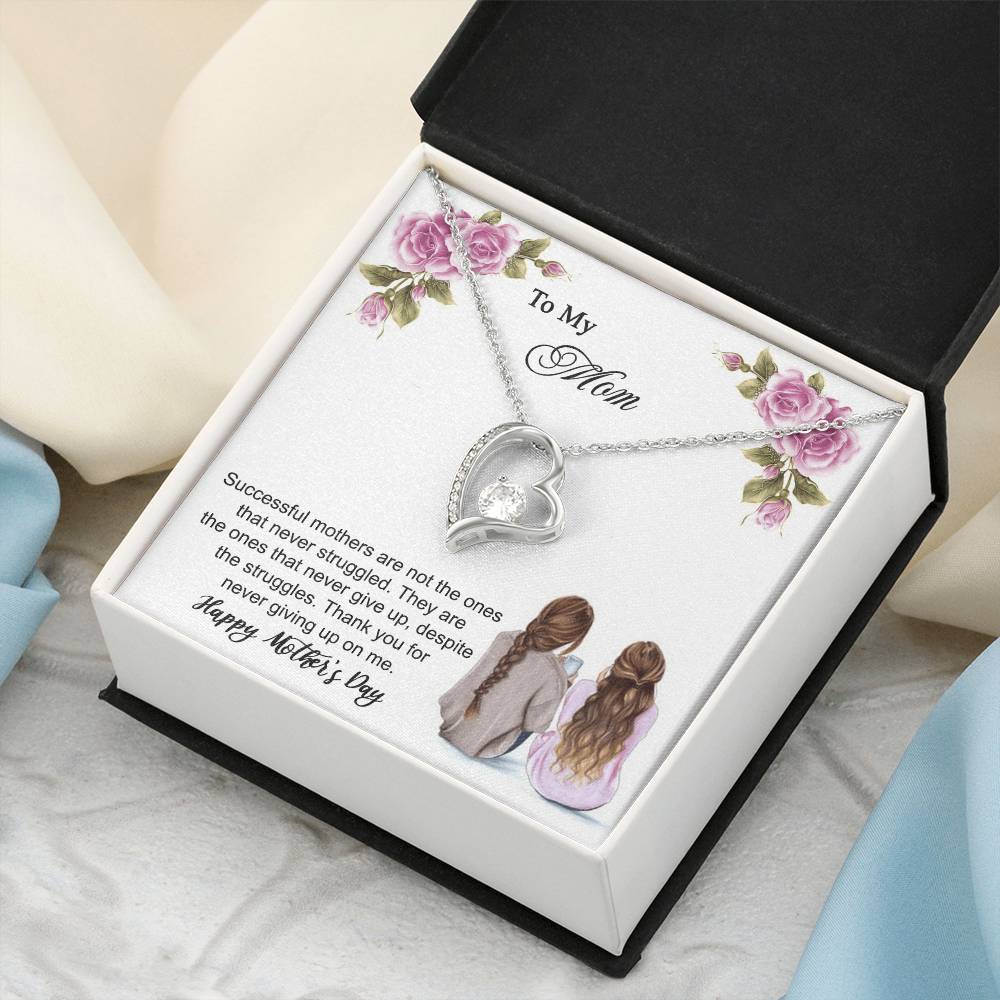 Thank You For Never Giving Up On Me Mother Necklace 1 Forever Love Necklace