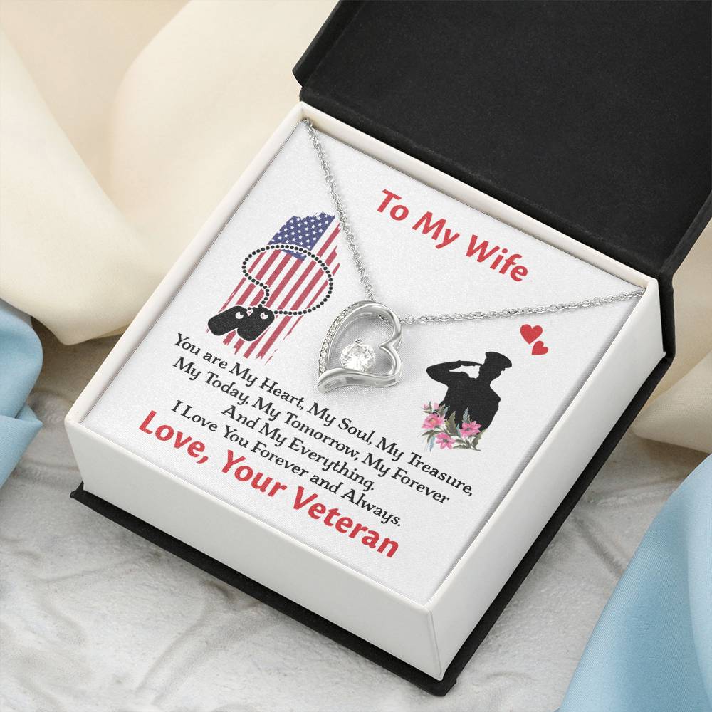 Veteran&#39;s Wife Forever Love Necklace