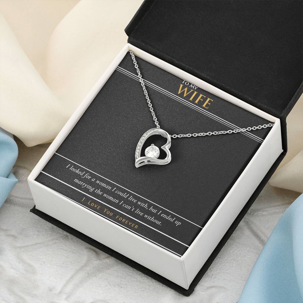 To My Wife Love You Forever Gift 1 Forever Love Necklace