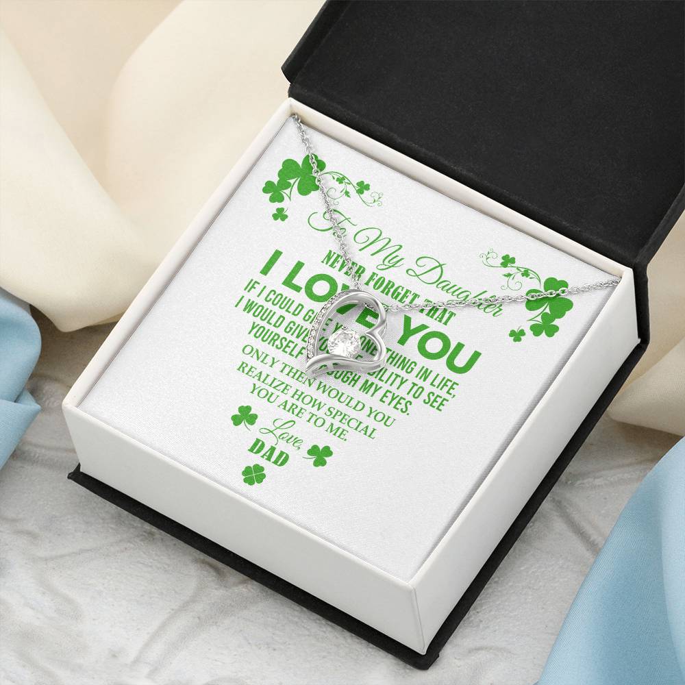 To My Daughter Necklace Father Daughter Necklace Father To Daughter Birthday Gift Gifts To Daughter From Dad Forever Love Necklace