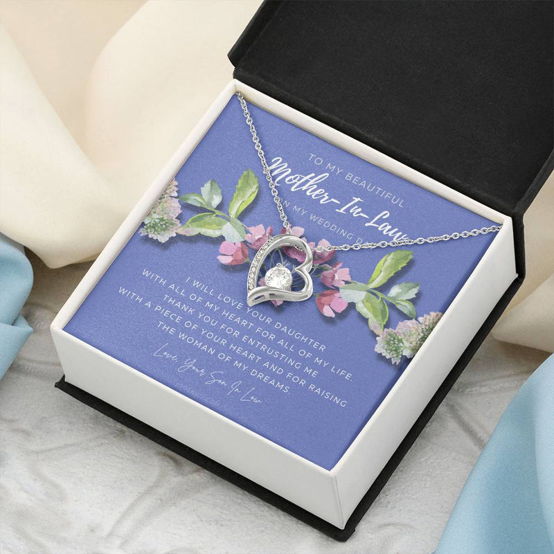 Mother Of The Bride Gift From Groom Mother In Law Gift On Wedding Day From Groom Gifts For Mother Of The Bride Future Motherinlaw Forever Love Necklace
