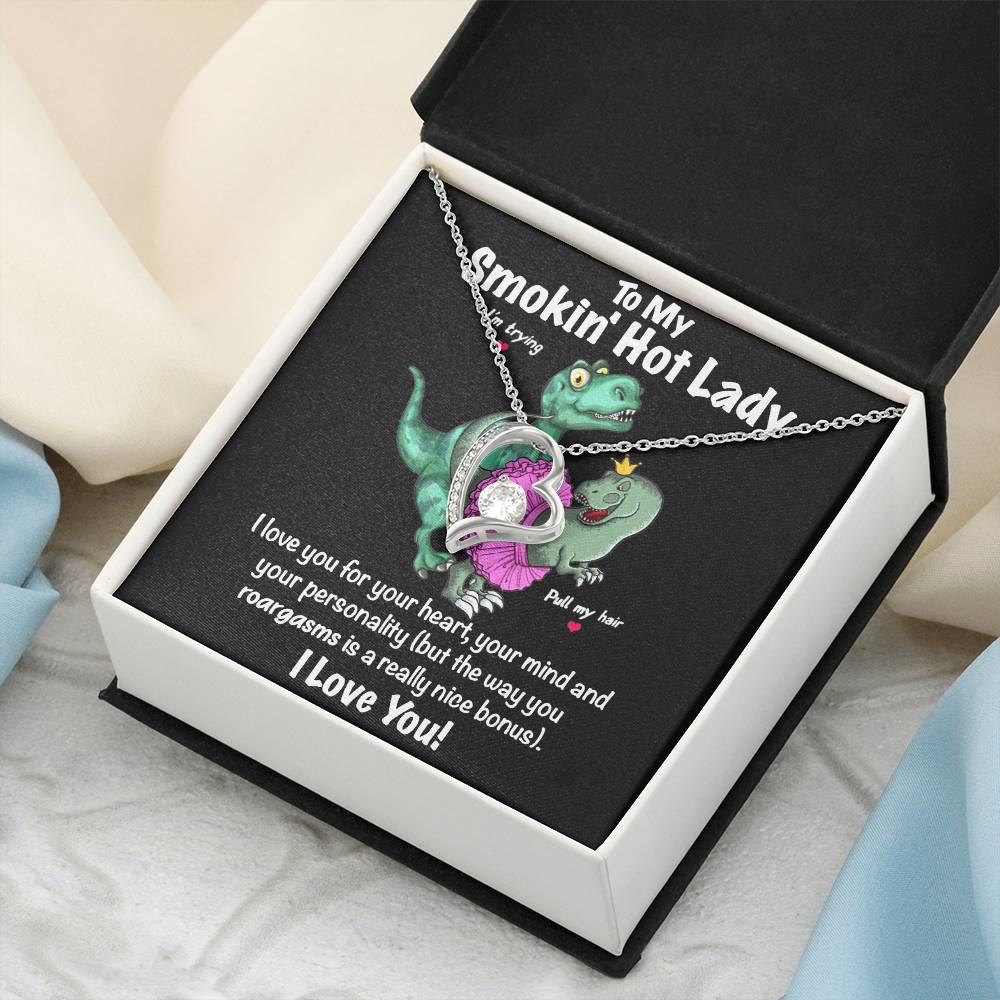 I Love The Way You Roargasms 💓 Love Heart Necklace Forever Love Necklace