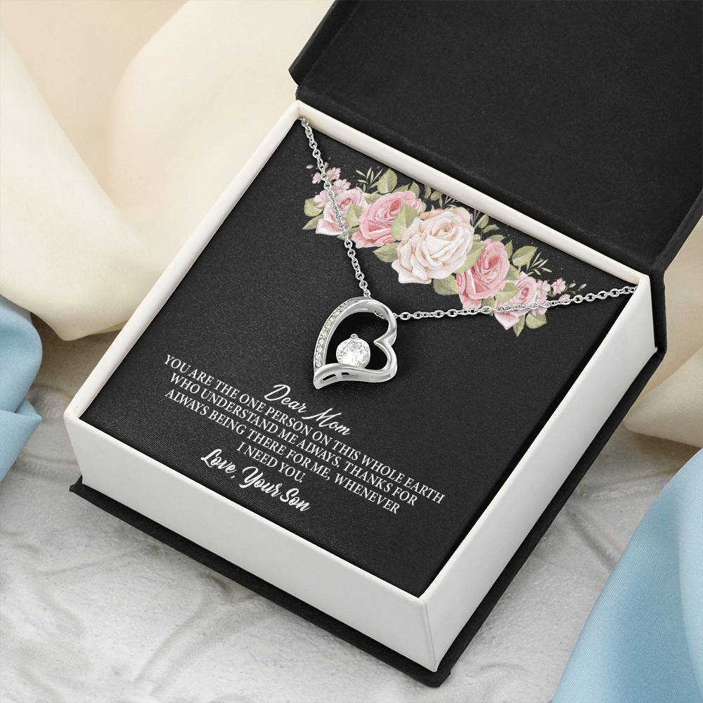 Dear Mom Mothers Day Gift Forever Love Necklace
