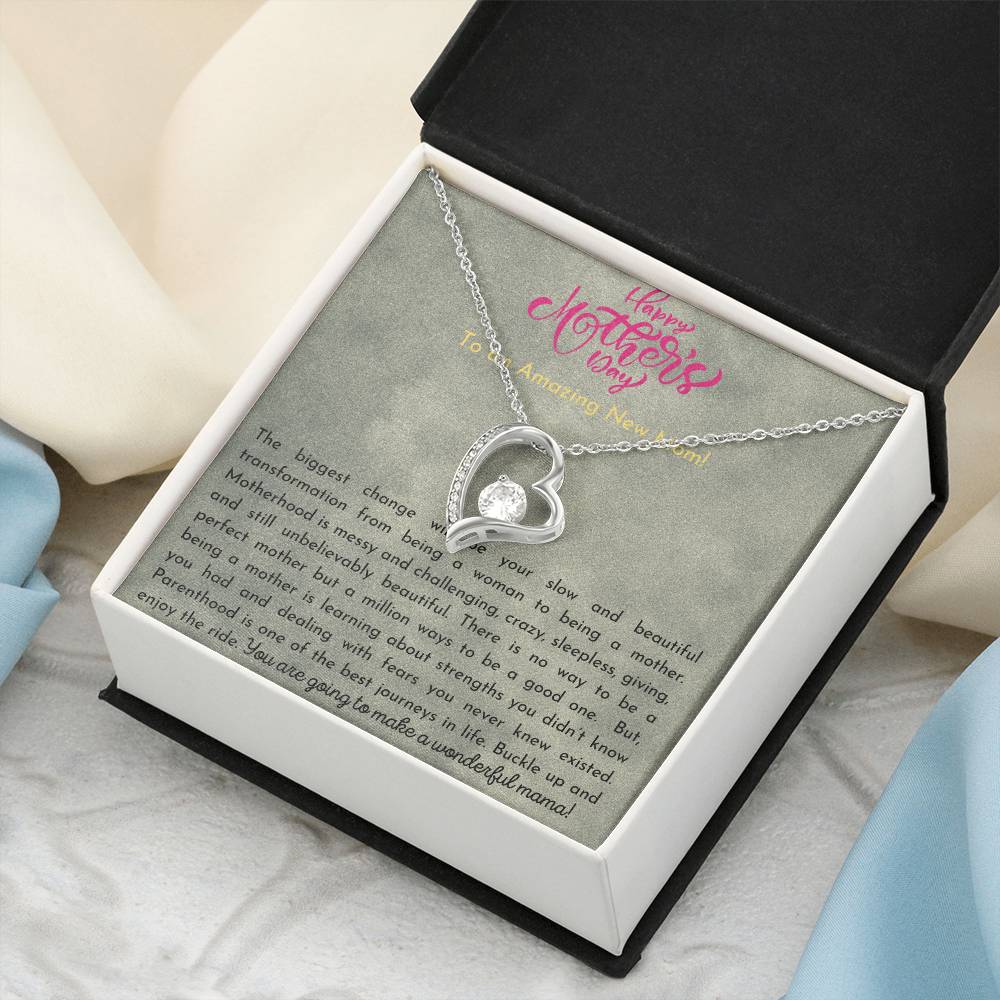 Mother&#39;s Day Necklace New Mom Necklace Daughter Gift For First Mother&#39;s Day New Mom Necklace First Mother&#39;s Day Gift Forever Love Necklace