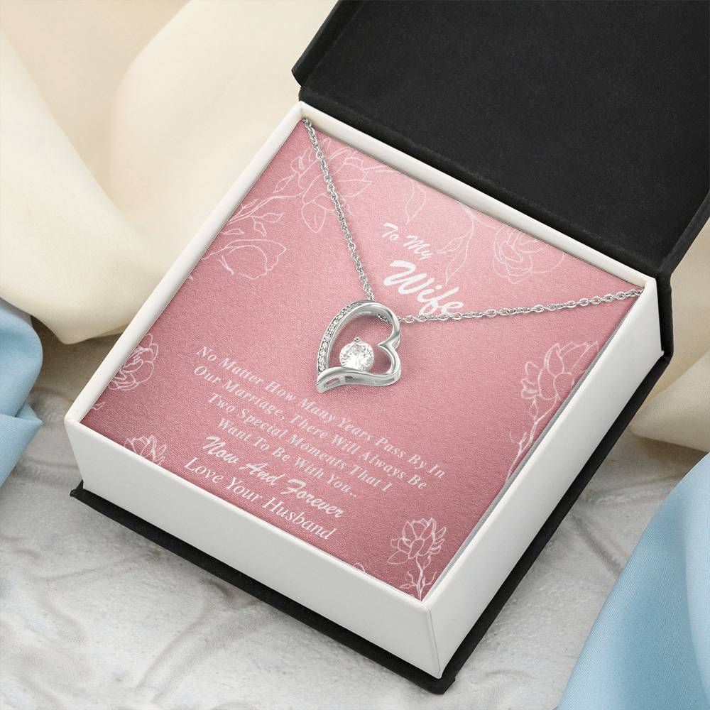 Gold Necklace To My Wife Pink Forever Love Necklace