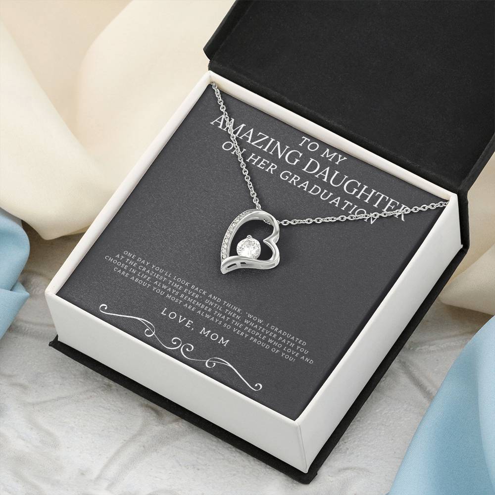 To My Amazing Daughter On Her Graduation From Mom Necklace Graduation Gift For Daughter Graduation Necklace Senior Class Congratulations Forever Love Necklace