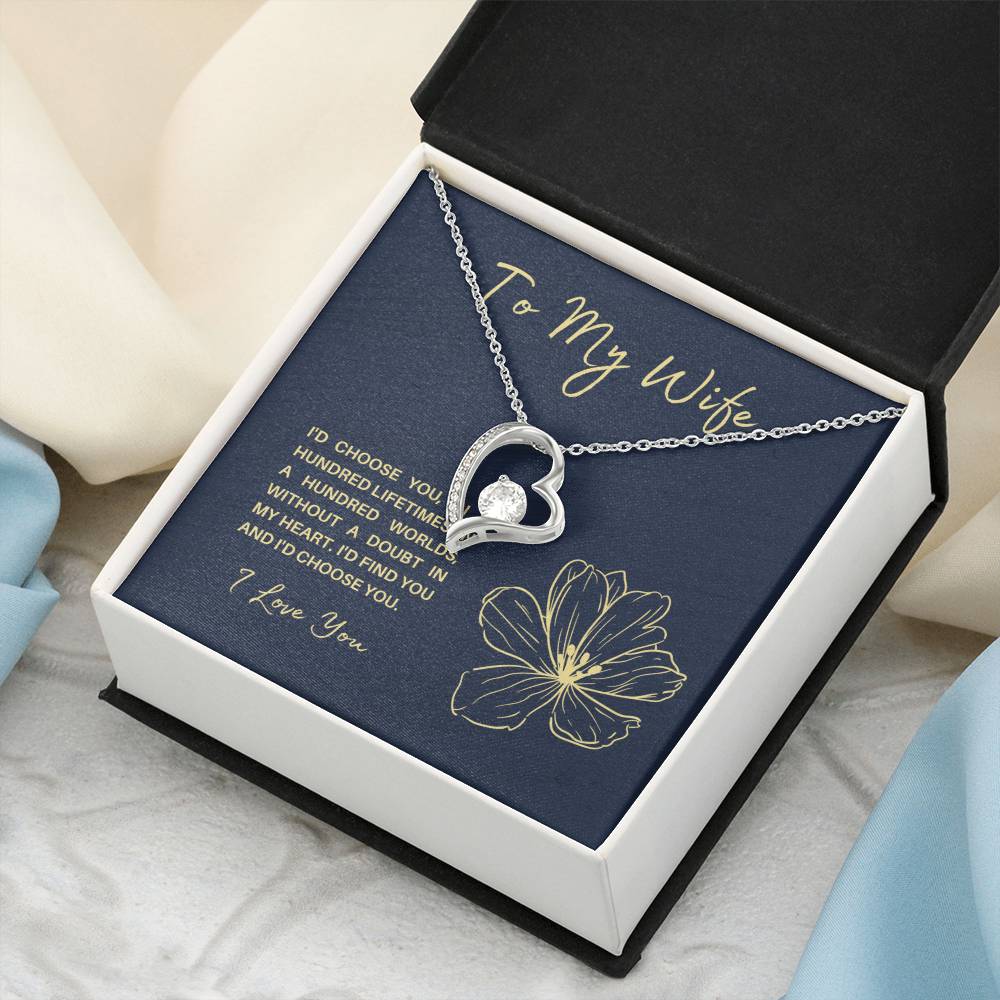 To My Soulmate Wife Future Wife Significant Other Heart Necklace Birthday Anniversary Christmas Gift Surprise From Husband Forever Love Necklace