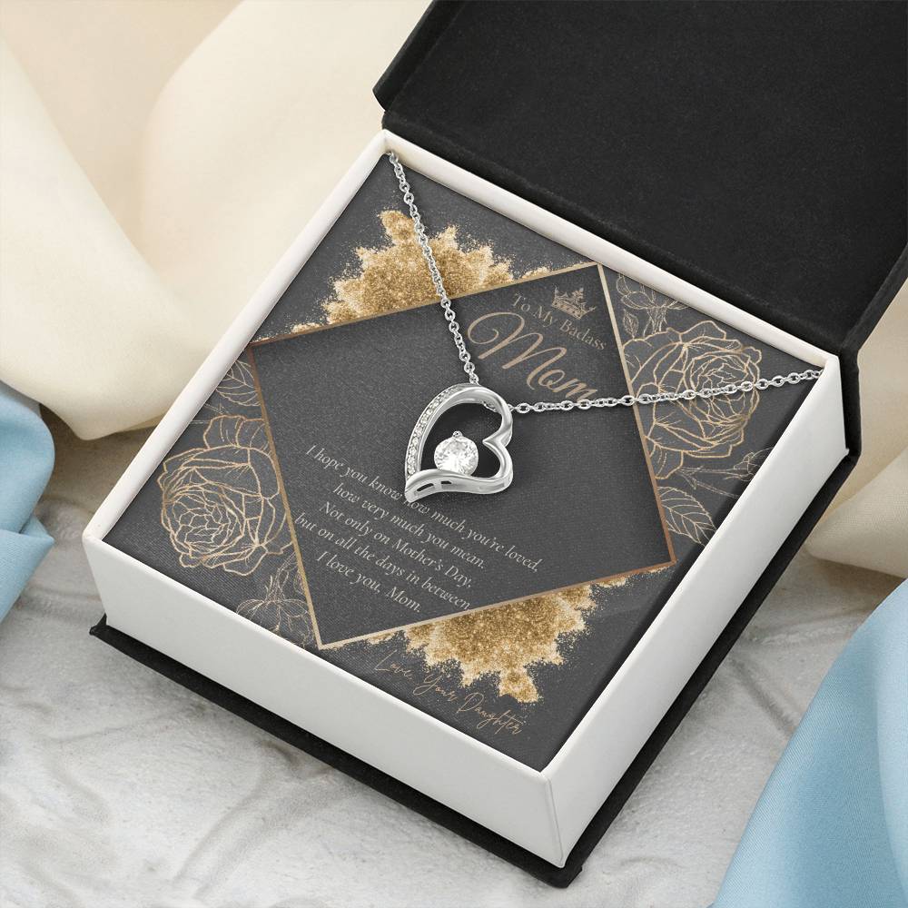 To My Badass Mom Necklace Badass Mom Gift Mother’s Day Gift Birthday Gift Forever Love Necklace