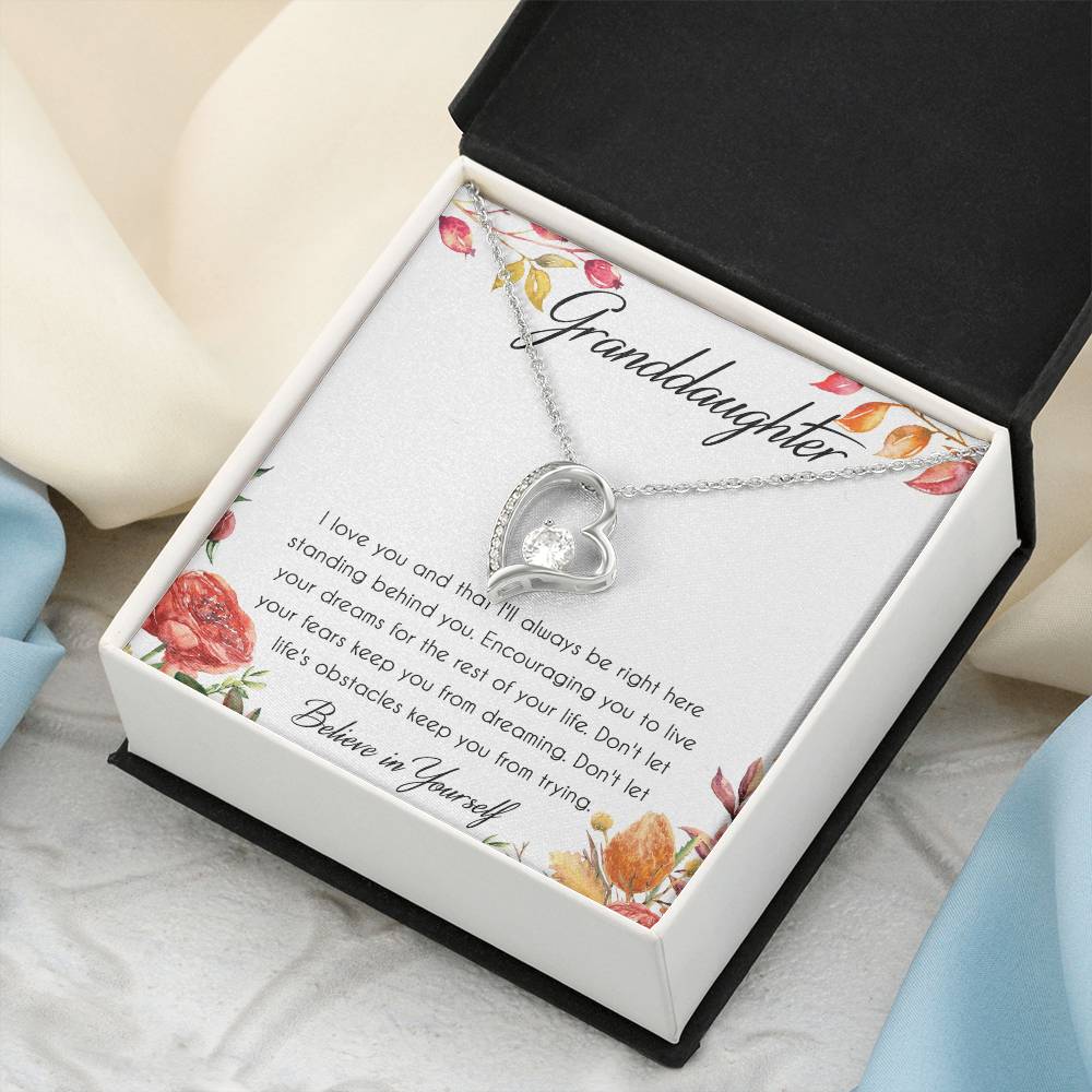 Granddaughter Message Card 1 Forever Love Necklace
