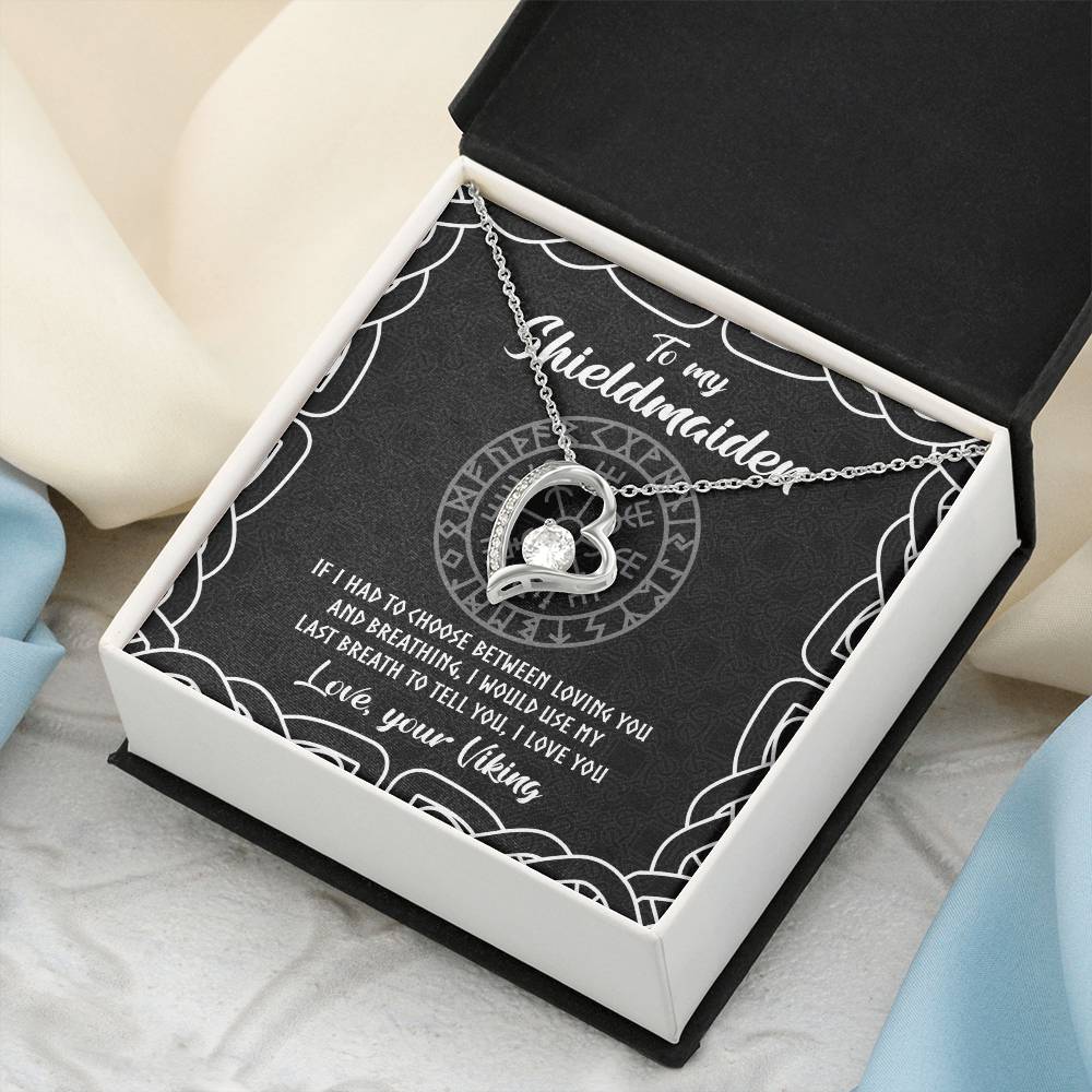 To My Shieldmaiden Heart Necklace Love Your Viking. 1 Forever Love Necklace
