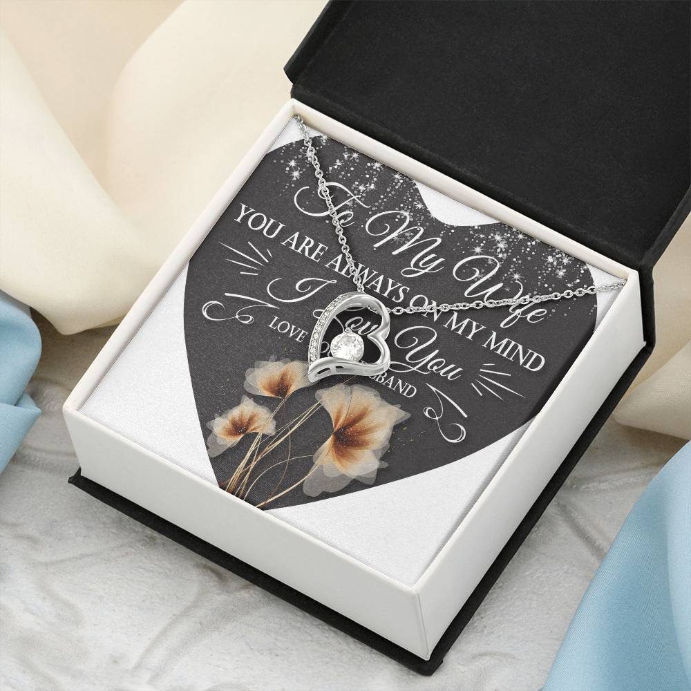 To My Wife You Are Always On My Mind I Love You Love Your Husband Necklace For Soulmate Meaningful Soulmate Necklace Thoughtful Christmas Gift For Her Forever Love Necklace