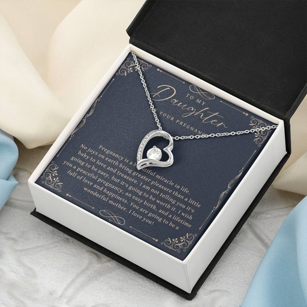Gift From Mom New Mom Mom To Be Gift Expecting Mom Gift Pregnancy Gift For Daughter Baby Shower Gift Mothers Day Forever Love Necklace